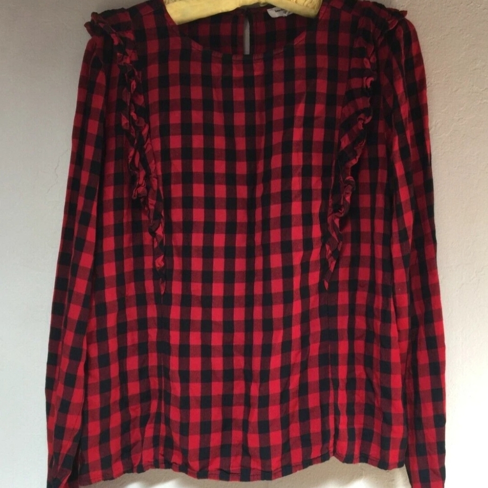 beach lunch lounge Plaid Holiday Blouse